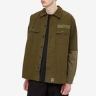 FDMTL Men's Side Zip Oversized Shirt in Khaki