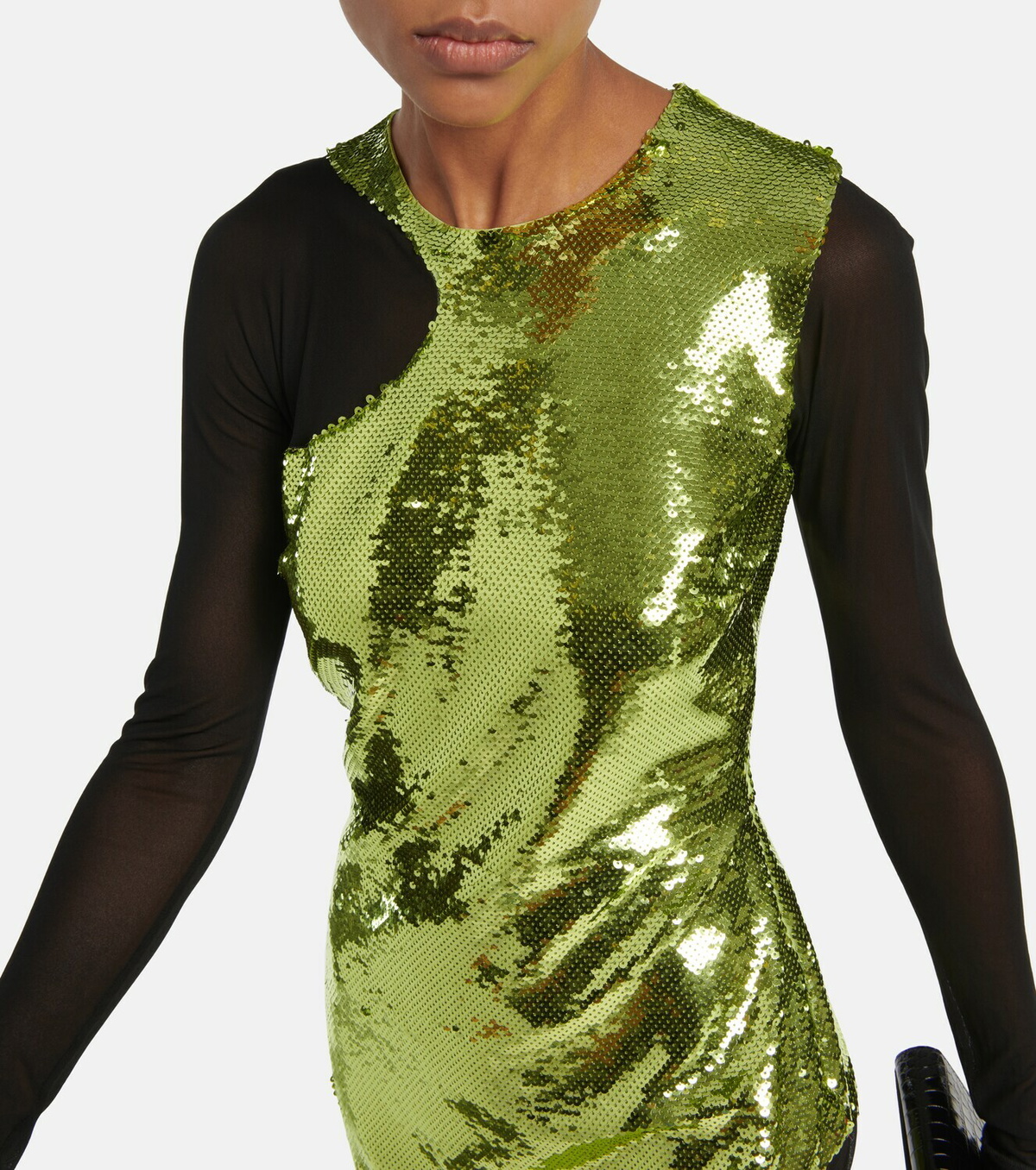 open lace back dress Celebrate Good Times Sequin Halter A-Line Mini Dress