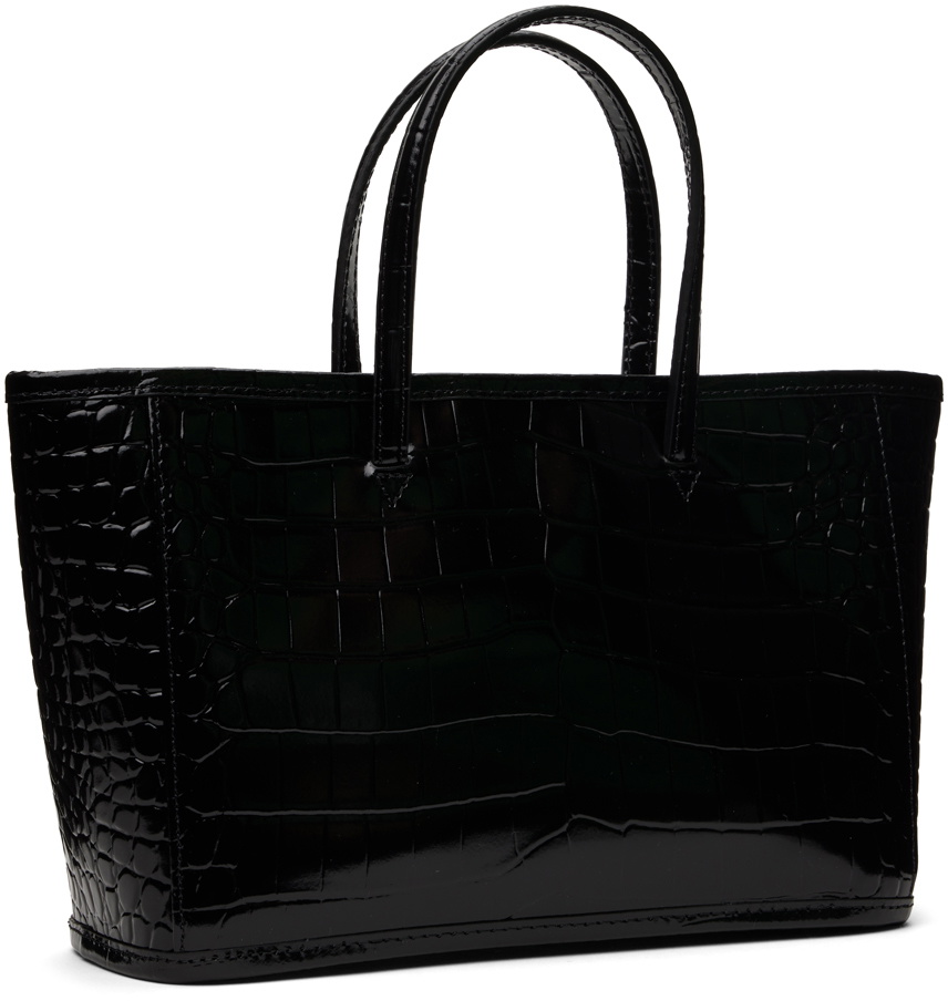 Nothing Written Black Ain Croco Tote