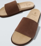 Brunello Cucinelli Suede slides