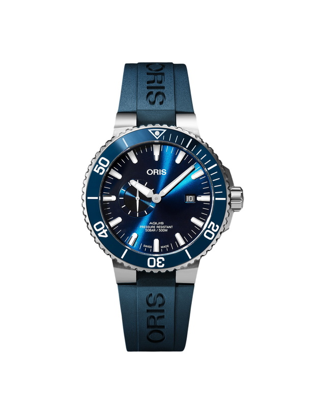 Photo: Oris - Aquis Small Second Date Automatic Stainless Steel Watch, Ref. 01 743 7733 4155-07 4 24 69EB