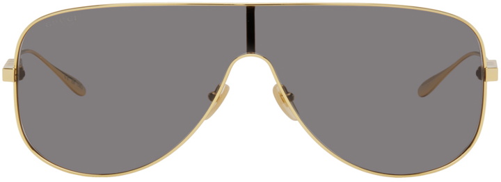 Photo: Gucci Gold Mask Sunglasses