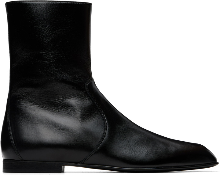 Photo: KHAITE Black Colt Ankle Boots