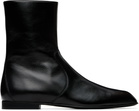 KHAITE Black Colt Ankle Boots