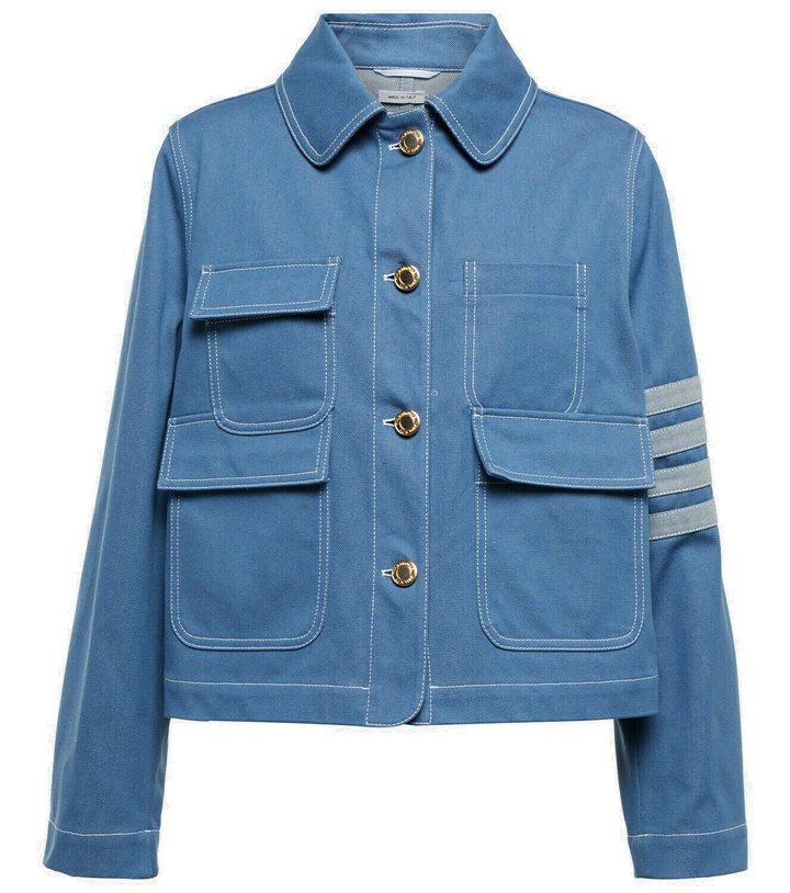 Photo: Thom Browne - 4-Bar denim jacket