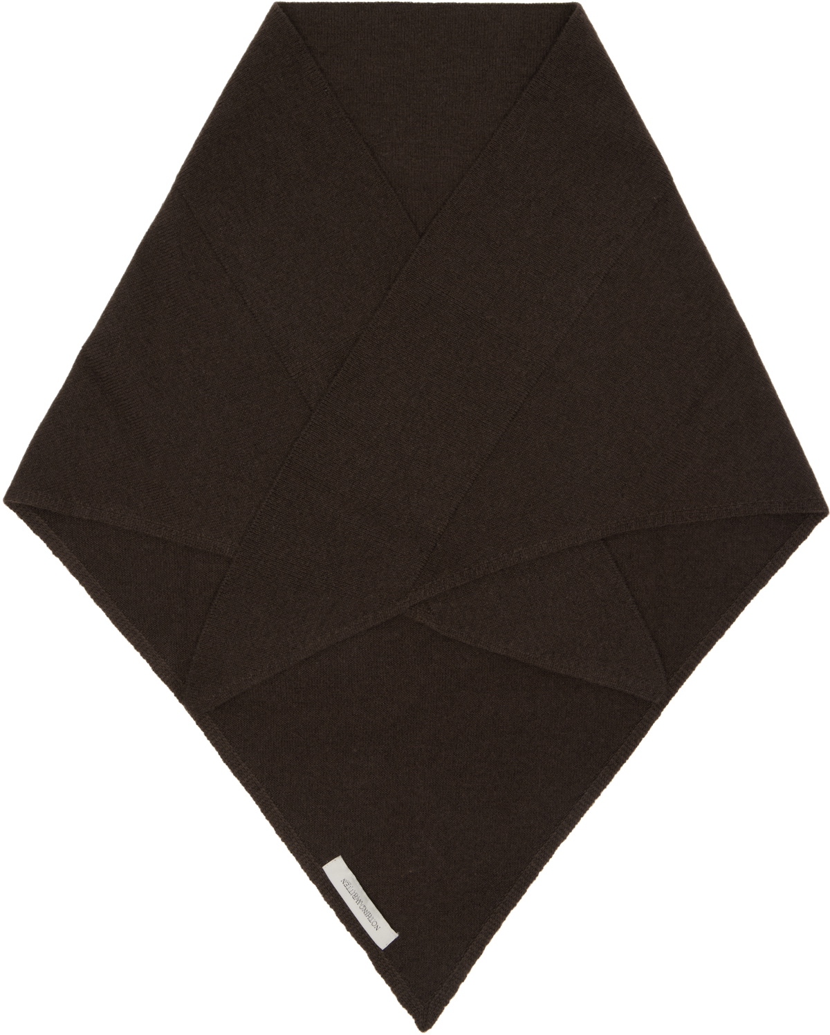 Nothing Written Brown Triangle Cashmere Scarf
