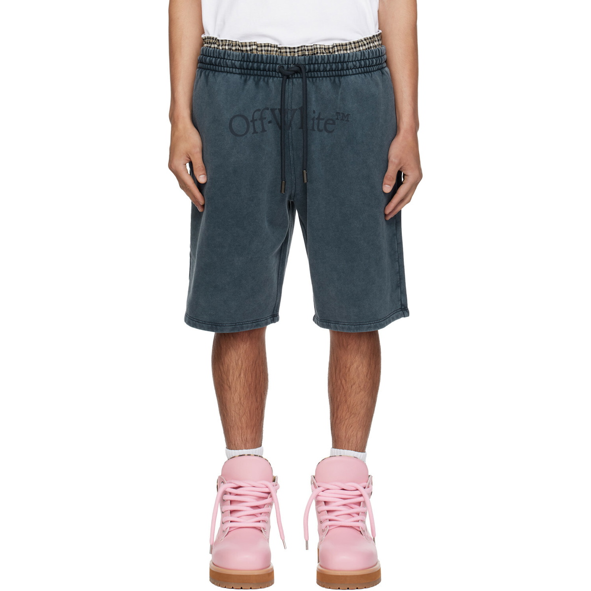 Off-White Navy Bookish Mar Sweat Shorts