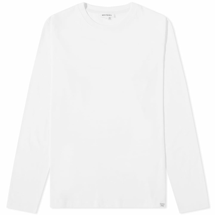 Photo: Norse Projects Men's Long Sleeve Niels Standard T-Shirt in White