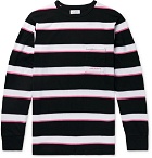 Saturdays NYC - Striped Cotton-Jersey T-Shirt - Black