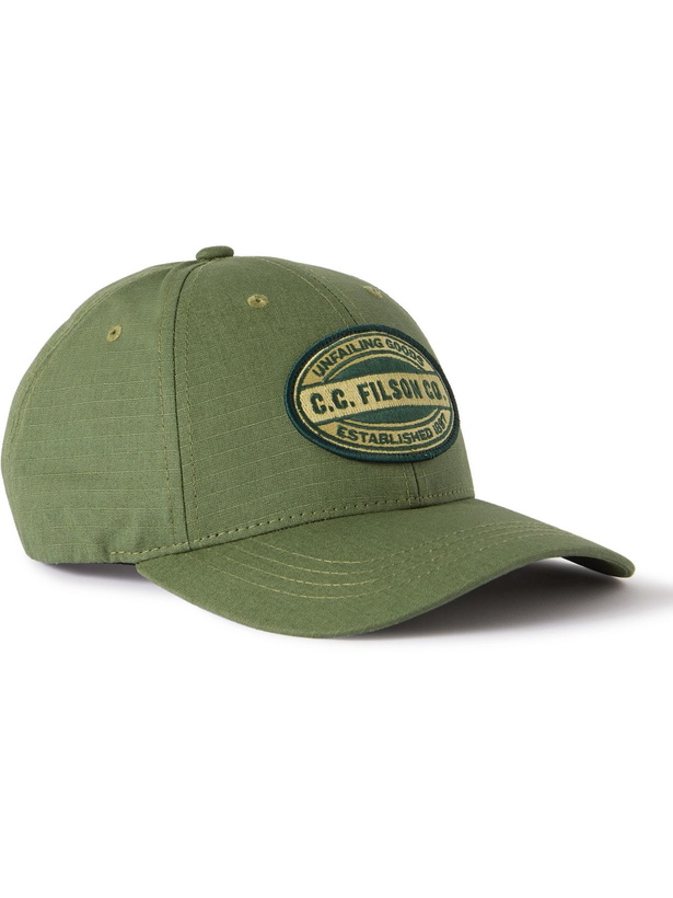 Photo: Filson - Logger Logo-Appliquéd Cotton-Ripstop Baseball Cap