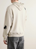 KAPITAL - Embroidered Cotton-Jersey Hoodie - Neutrals