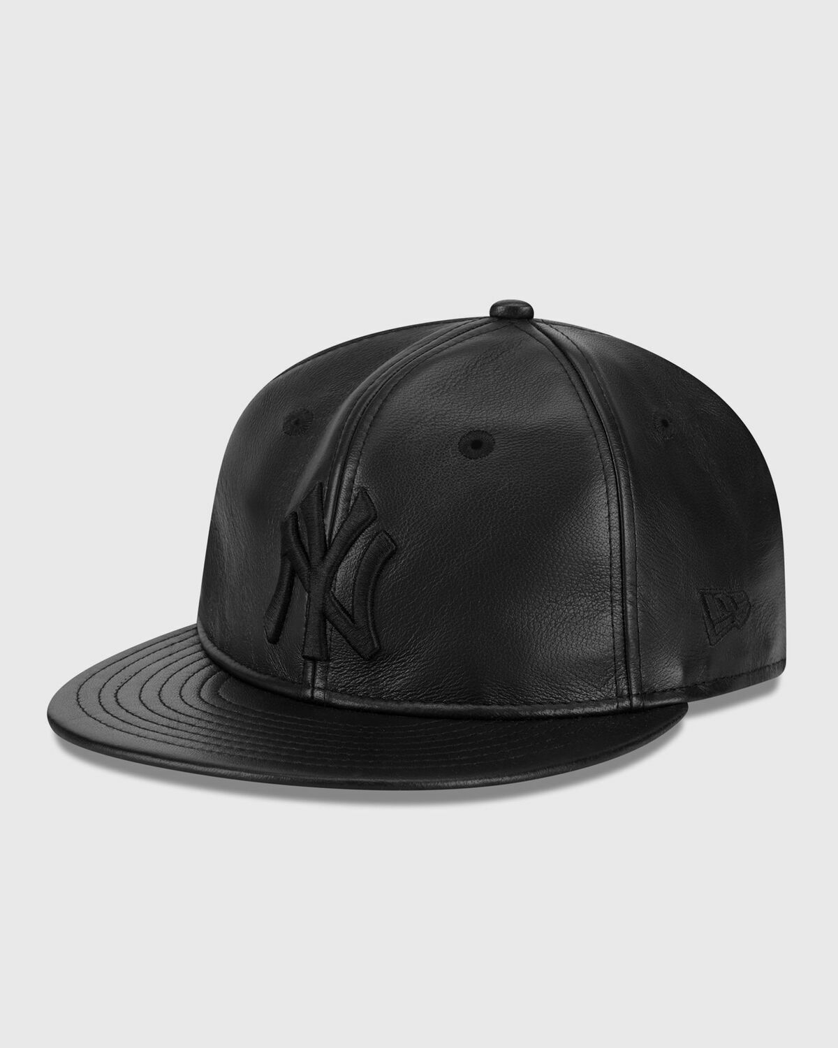 New Era GENUINE LEATHER 22196 NY YANKEES Black Mens Cap