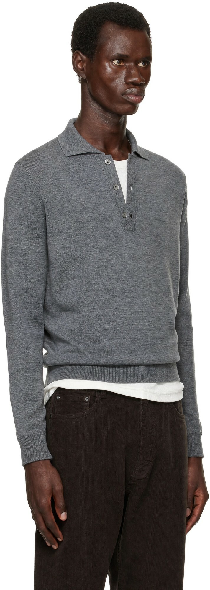 ANOTHER ASPECT Gray Another 2.0 Polo