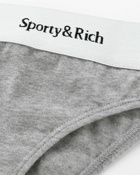 Sporty & Rich Serif Logo Thong Grey - Womens - Panties