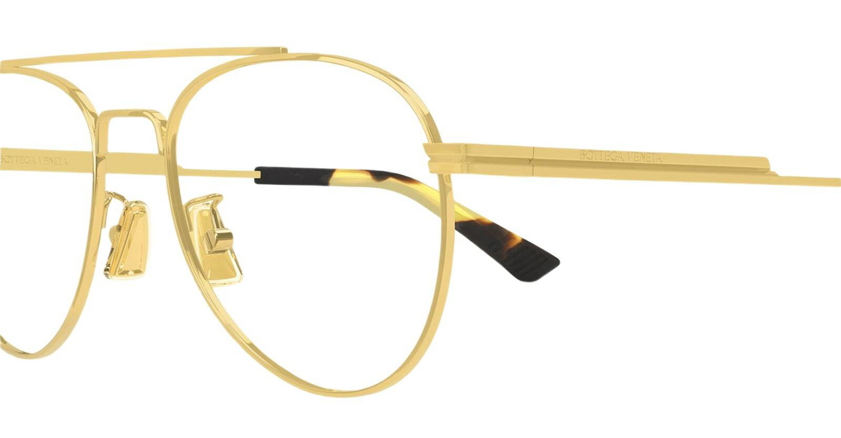 Bottega Veneta Eyewear Bv1340ok-001 - Gold Rx / Asian Fit Glasses