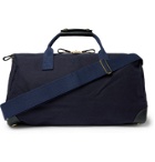 Bennett Winch - Commuter Leather-Trimmed Cotton-Twill Holdall - Blue