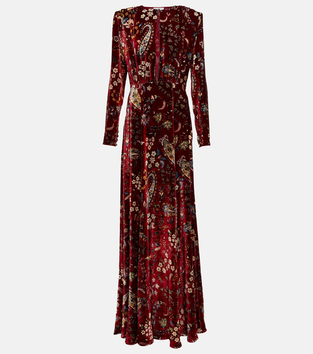 ワンピース ETRO VELVET LONG DRESS Etro Floral Velvet Mesh Maxi Dress | Saks Fifth Avenue
