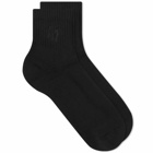 Fucking Awesome Men's Suduction Quarter Sock in Black