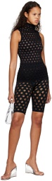 Maisie Wilen Black Perforated Tank Top