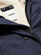 Yves Salomon - Tech Cotton-Blend Parka with Detachable Shearling Liner - Blue