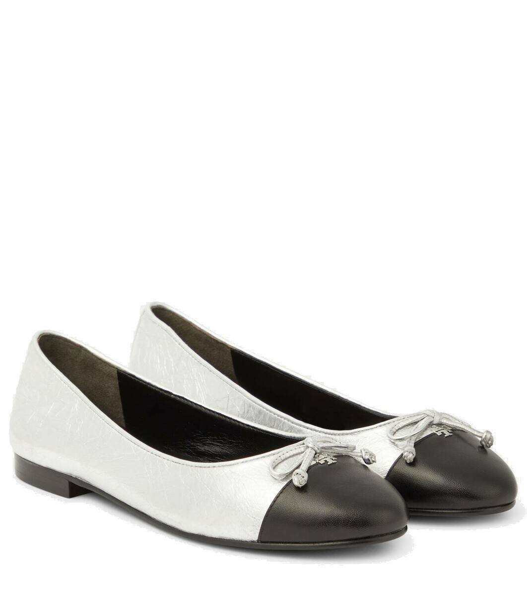 Tory Burch Cap-toe leather ballet flats Tory Burch