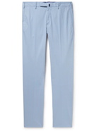 Incotex - Slim-Fit Stretch-Cotton Poplin Trousers - Blue