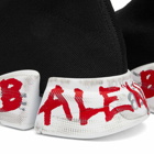 Balenciaga Men's Speed 2.0 Sneakers in Black/White/Red