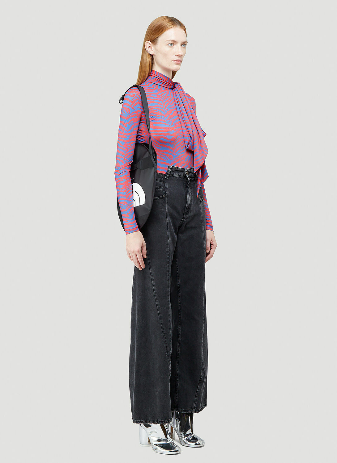 MM6 Maison Margiela Zebra-Print Bodysuit