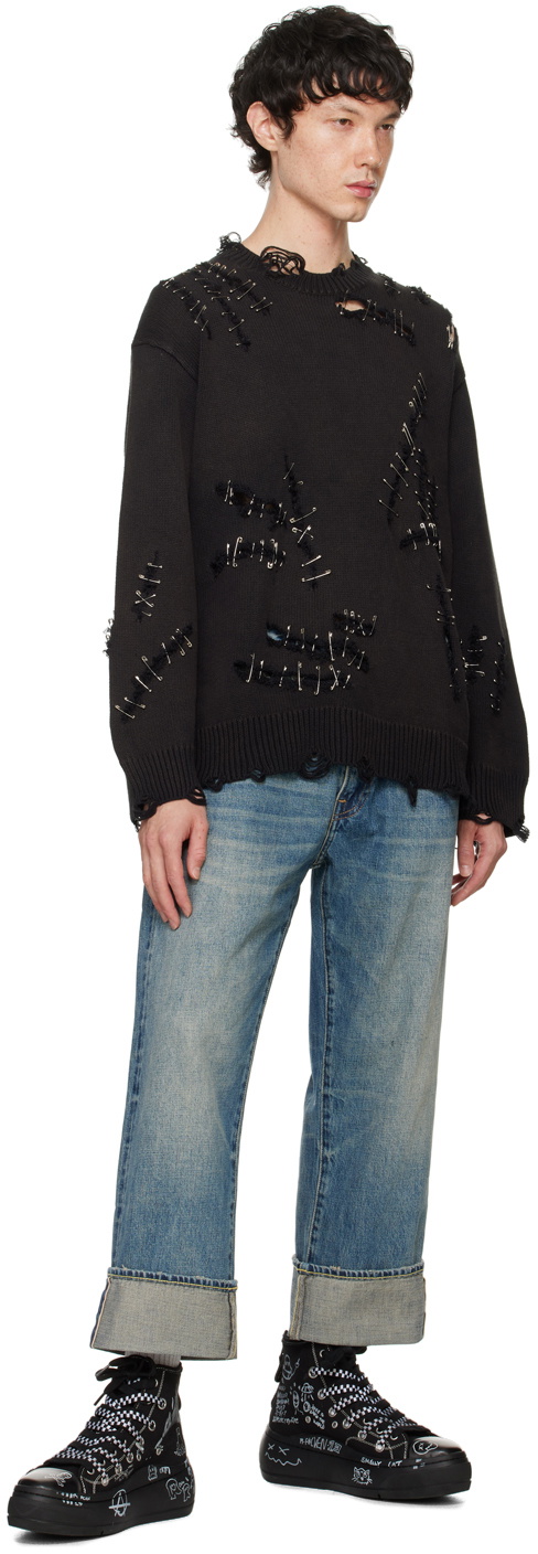 R13 Blue Cuffed X-Boyfriend Jeans