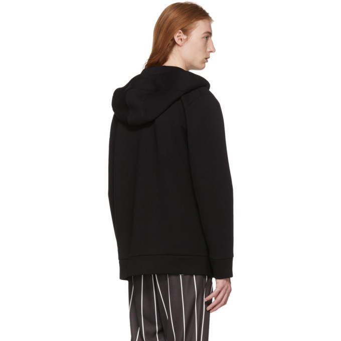 トップス Neil Barrett zip up hoodie Neil Barrett Black Pierced Zip-Up Hoodie Neil Barrett