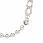 Heron Preston Women's Multichain Square Necklace in Silver/Orange