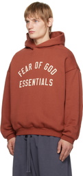Fear of God ESSENTIALS Red Fleece Hoodie