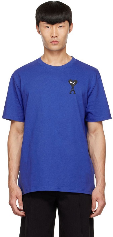Photo: AMI Alexandre Mattiussi Blue Puma Edition T-Shirt