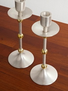 Soho Home - Set of Two Cilia Silver and Gold-Plated Candlestick Set