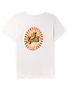Greg Lauren - Logo-Print Distressed Recycled Cotton-Jersey T-Shirt - White