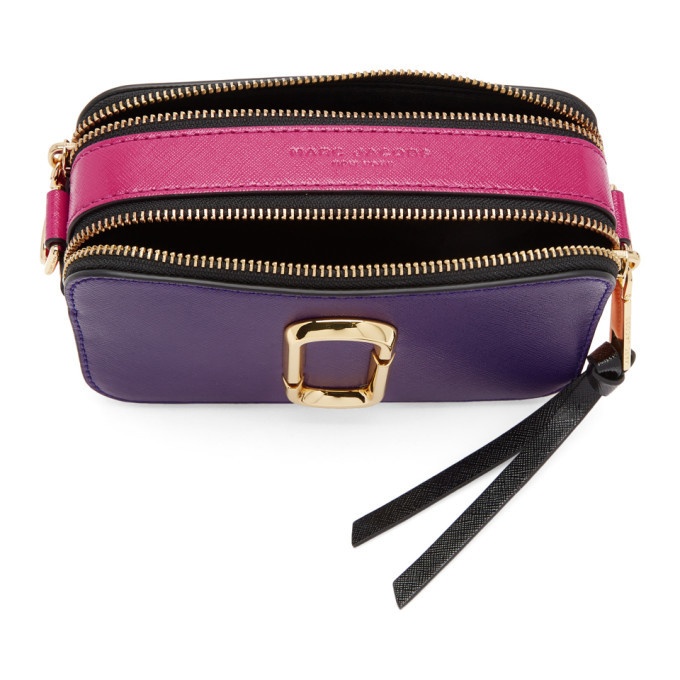Snapshot leather crossbody bag Marc Jacobs Purple in Leather - 15947580