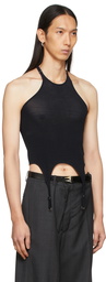 Dion Lee Navy Hosiery Mesh Garter Tank Top