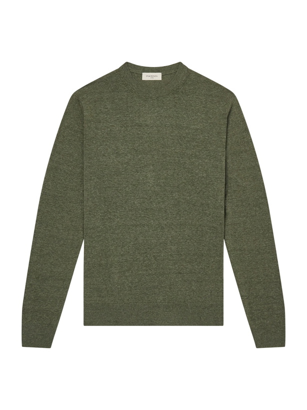 Photo: PIACENZA 1733 - Silk and Linen-Blend Sweater - Green