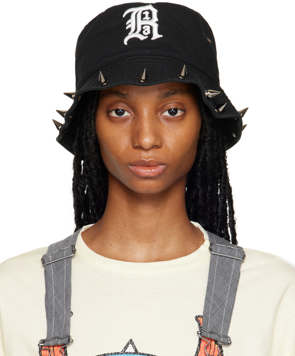 R13 Black Studded Bucket Hat R13