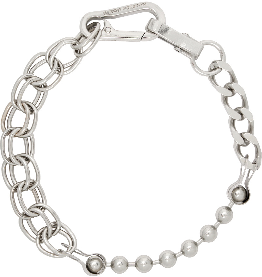 Heron Preston Silver Multichain Necklace