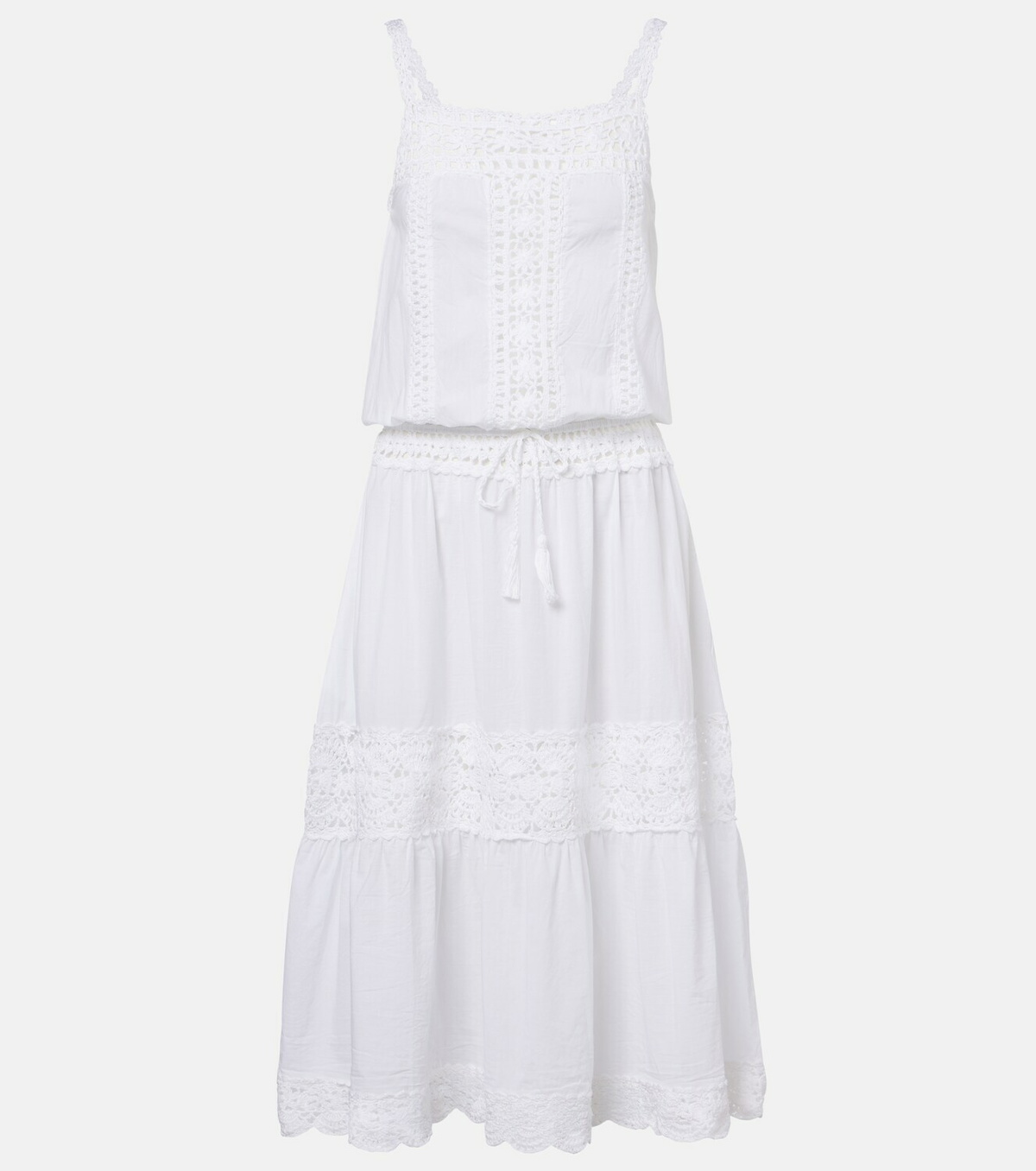 Anna Kosturova Manor crochet cotton midi dress