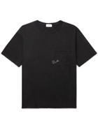 RHUDE - Madison Logo-Embroidered Cotton-Jersey T-Shirt - Black