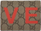 Gucci Beige & Red GG Valentine's Day Card Holder