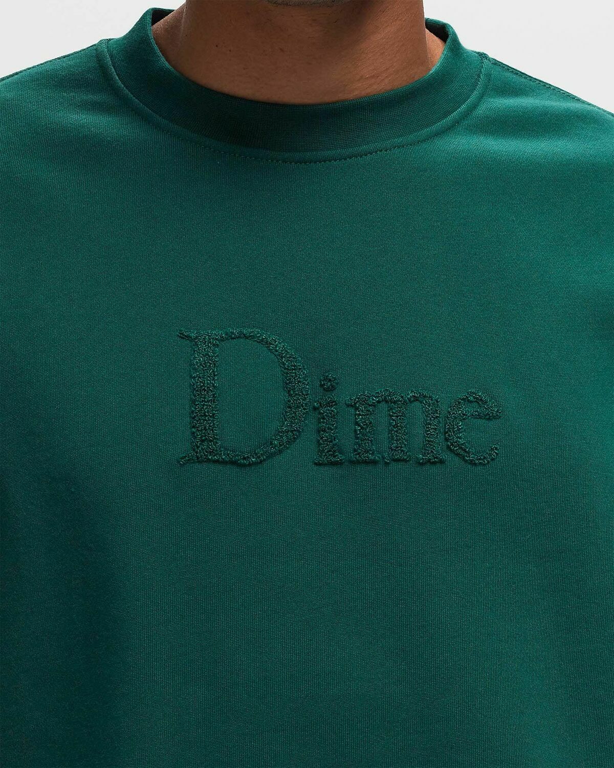 Dime Mtl Classic Logo Crewneck Green Sweatshirt Dime