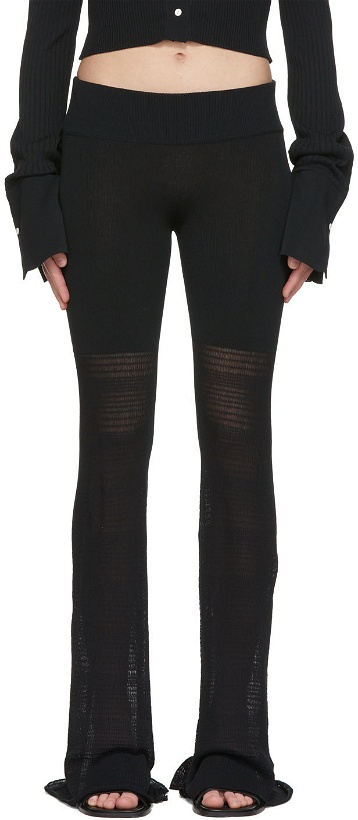 Photo: determ; Black Polyester Lounge Pants