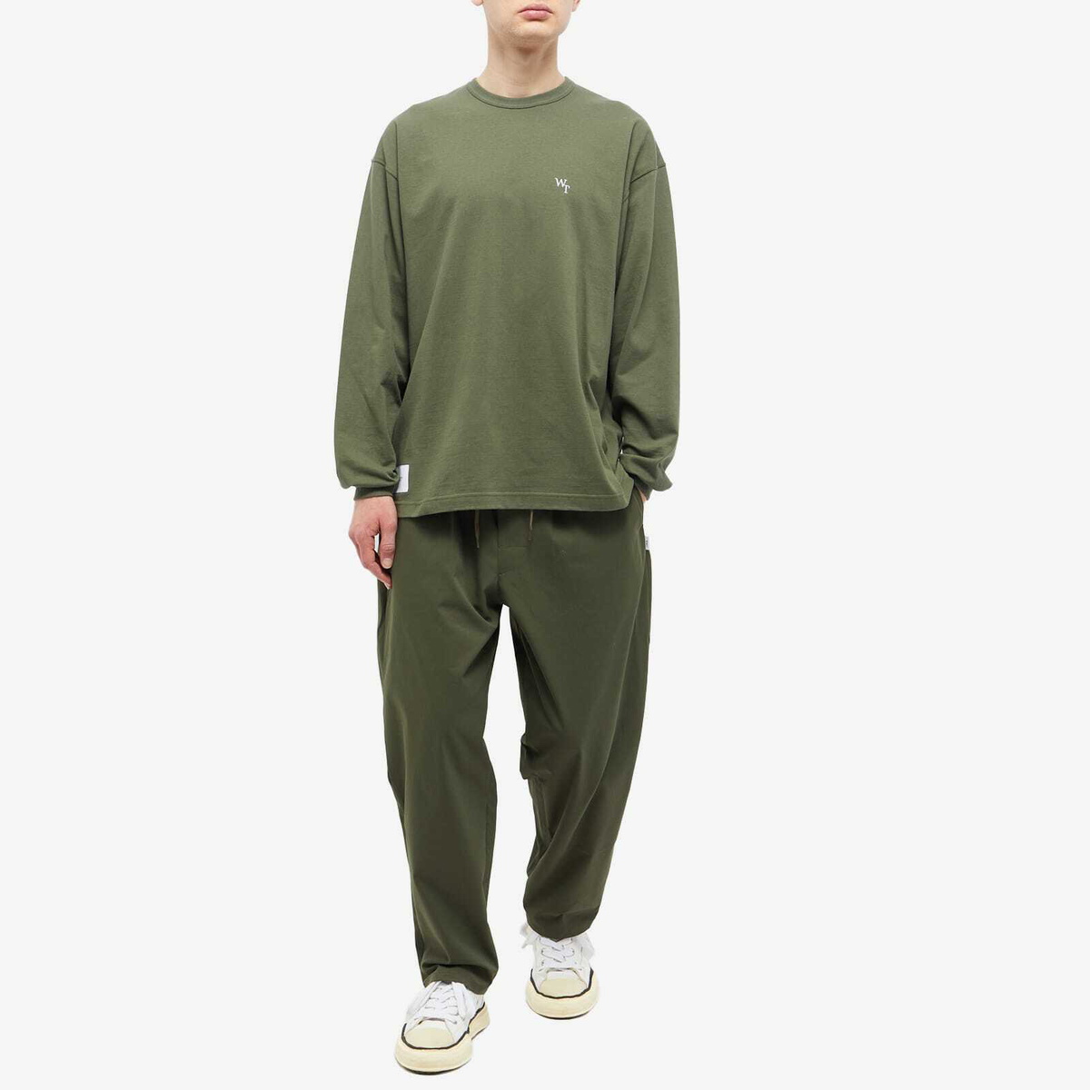 WTAPS Men's Long Sleeve League T-Shirt in Olive Drab WTAPS