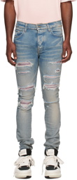 AMIRI Indigo Crystal Thrasher Jeans