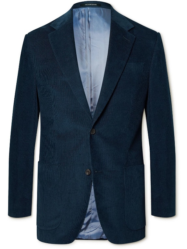Photo: Richard James - Cotton-Needlecord Suit Jacket - Blue
