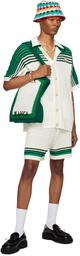 Casablanca White & Green Tennis Shorts