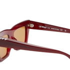 Off-White Sunglasses Women's Off-White Hampton Sunglasses in Burgundy/Camel 